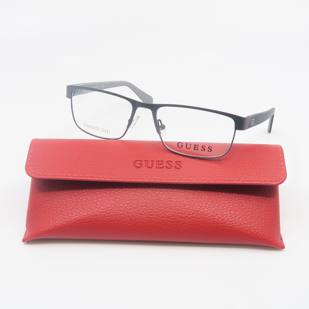 Guess GU1910/V 009 52mm New Gunmetal Rectangle Eyeglasses. - Picture 1 of 7